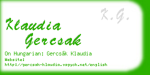 klaudia gercsak business card
