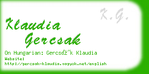 klaudia gercsak business card